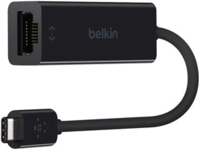 Alt view image 13 of 15 - Belkin F2CU040btBLK USB-C to Gigabit Ethernet Adapter (Also Known as USB Type-C)