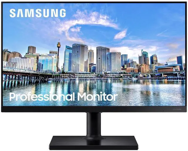 Alt view image 11 of 11 - Samsung F24T454GYN 24" Full HD 1080p Computer Monitor, 75Hz, IPS Panel, DVI, HDMI, USB Hub, DisplayPort, USB Built-in Speakers, Height Adjustable Stand