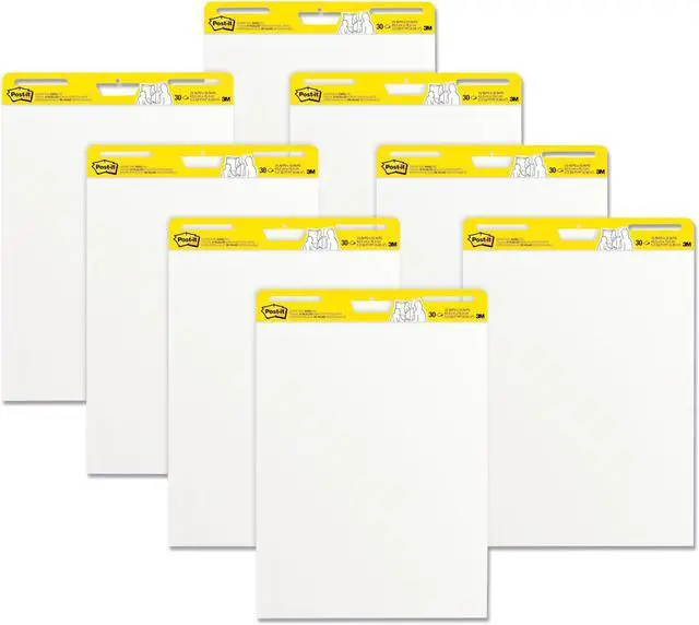 Alt view image 3 of 15 - Post-it Super Sticky Easel Pad 25" x 30" White 8/Pack (559-VAD-8PK) 559VAD8PK