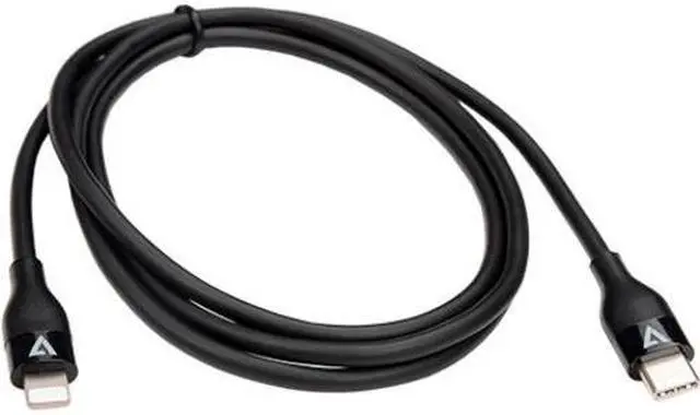 Main image of V7 V7USBCLGT-1M USB-C Male to Lightning Male Cable USB 2.0 480 Mbps 3A 1m/3.3ft Black