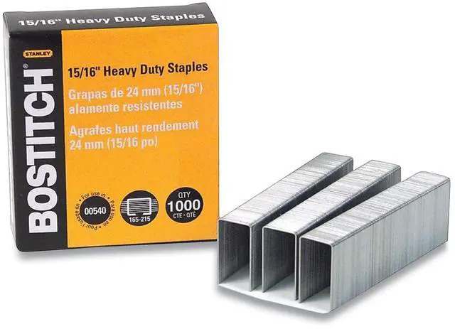 Alt view image 2 of 7 - Bostitch Heavy Duty Staples 0.94" Leg Length 1000 Staples/Box (SB351516HC1M)