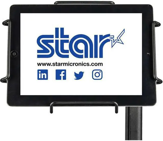 Main image of Star Micronics mENCLOSURE iPad Pro 3rd 4th Air 2 Mounting Stand Black 37950830