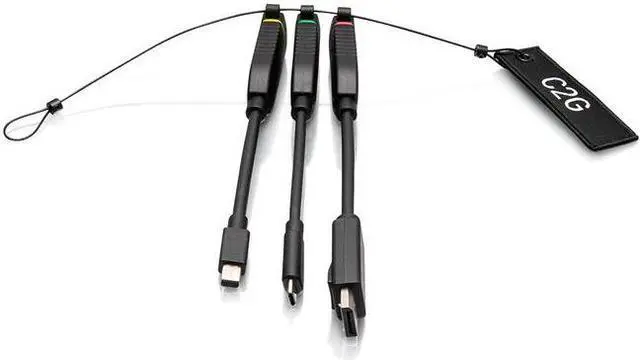 Alt view image 2 of 5 - C2G 4K HDMI Dongle Adapter Ring with Color Coded Mini DP, DP, and USB C