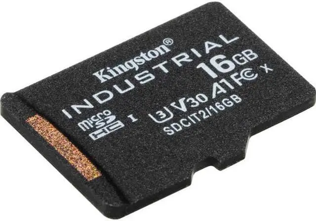 Alt view image 3 of 13 - Kingston Industrial 16 GB Class 10-UHS-I (U3) V30 microSDHC