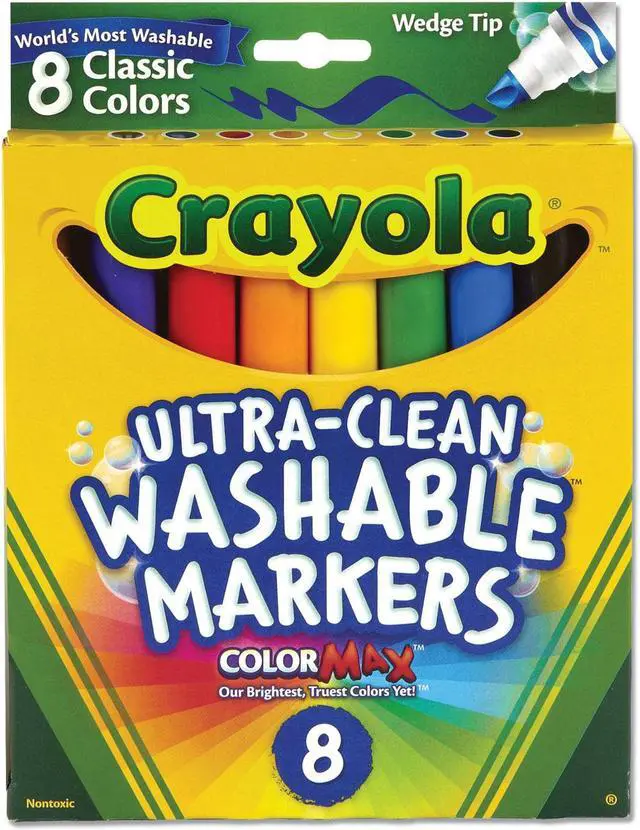 Alt view image 4 of 4 - Crayola Ultra-Clean Washable Markers Wedge Tip 58-7208
