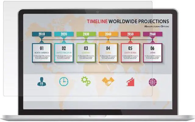 Alt view image 3 of 9 - Rocstor PrivacyView Screen Protector Clear - For 13.3" Widescreen LCD MacBook Pro, MacBook Air - 16:10 - Scratch Resistant - Anti-glare - TAA Compliant