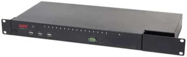 Alt view image 3 of 7 - APC by Schneider Electric KVM1116R KVM Switchbox - 16 Computer(s) - 1 Local User(s) - 1 Remote User(s) - 20 x Network (RJ-45) - 2 x PS/2 Port - 5 x USB1 x VGA - Rack-mountable - 1U