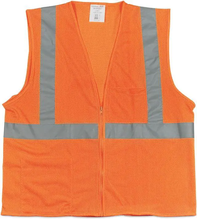 Main image of ANSI Class 2 Hook and Loop Safety Vest 2X-Large Hi-Viz Orange 302MVGOR2X