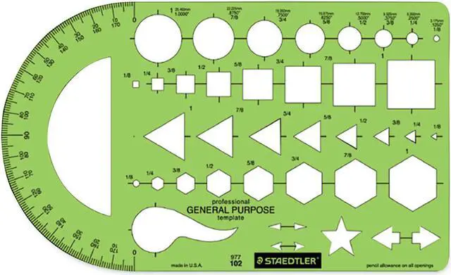 Alt view image 2 of 4 - Staedtler Mars General Purpose Template 977