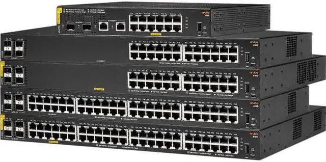 Alt view image 5 of 9 - Aruba 6100 24G Class4 PoE 4SFP+ 370W Switch - 24 Ports - Manageable - 3 Layer Supported - Modular - 370 W PoE Budget - Twisted Pair, Optical Fiber - PoE Ports - 1U High - Rack-mountable, Wall Mountabl