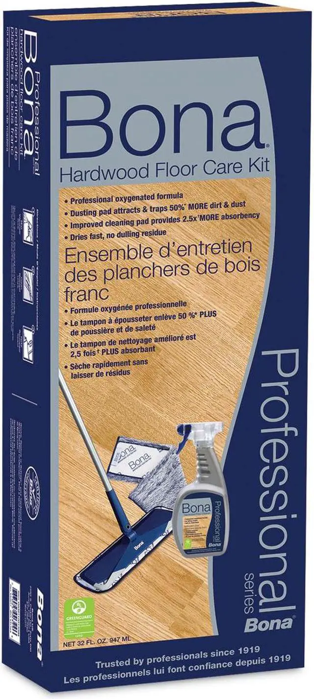 Main image of Bona Hardwood Floor Care Kit 15" Head 52" Handle Blue WM710013398