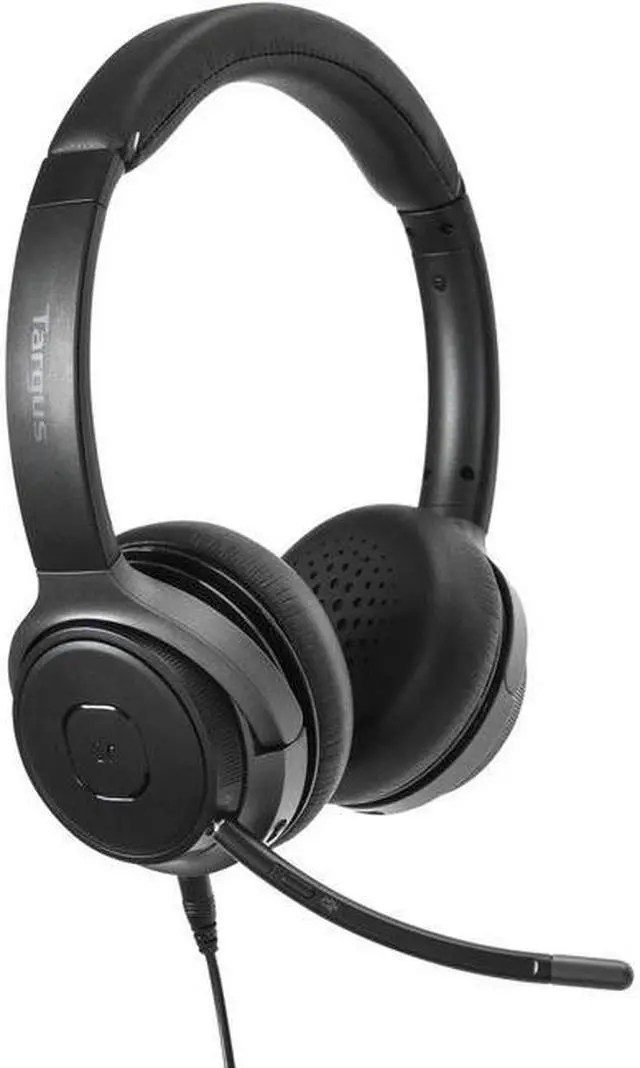 Alt view image 9 of 9 - Targus AEH104TT Wireless Bluetooth 5.0 or Wired 3.5mm AUX Connector Circumaural Wireless Bluetooth Stereo Headset