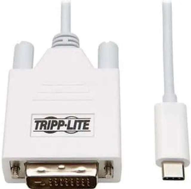 Alt view image 6 of 9 - Tripp Lite U444-010-DE 10 ft. Male to Male USB-C to DVI Adapter Cable, White