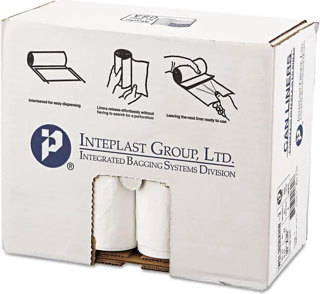 Alt view image 5 of 6 - Inteplast Group SL3036XHW2 Low-Density Can Liner, 30 x 36, 30gal, .7mil, White, 25/Roll, 8 Rolls/Carton, 1 Carton
