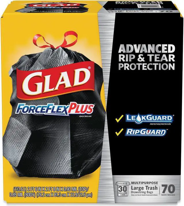 Alt view image 11 of 12 - Glad ForceFlex Trash Bag 70 EA/BX