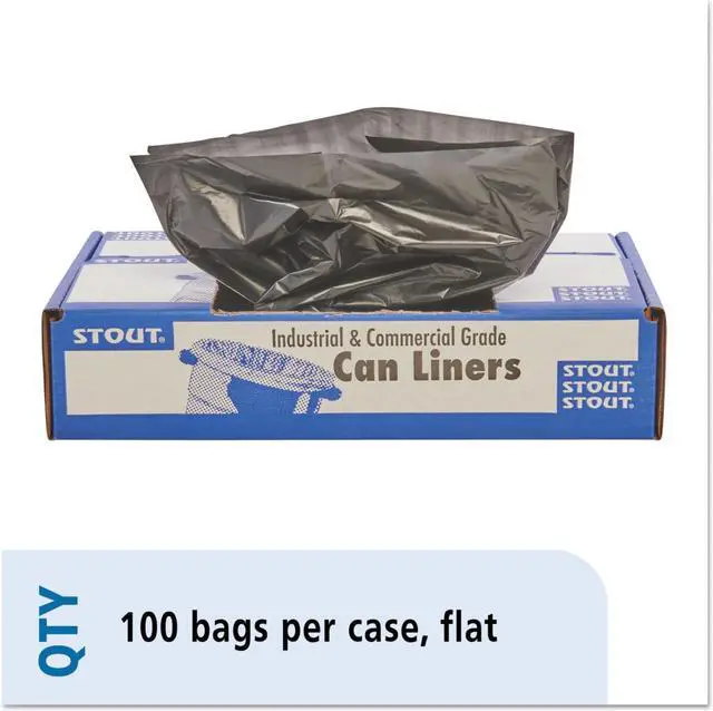Alt view image 3 of 3 - Stout T3340B13 Stout Total Recycled Content Trash Bags STOT3340B13 STO T3340B13