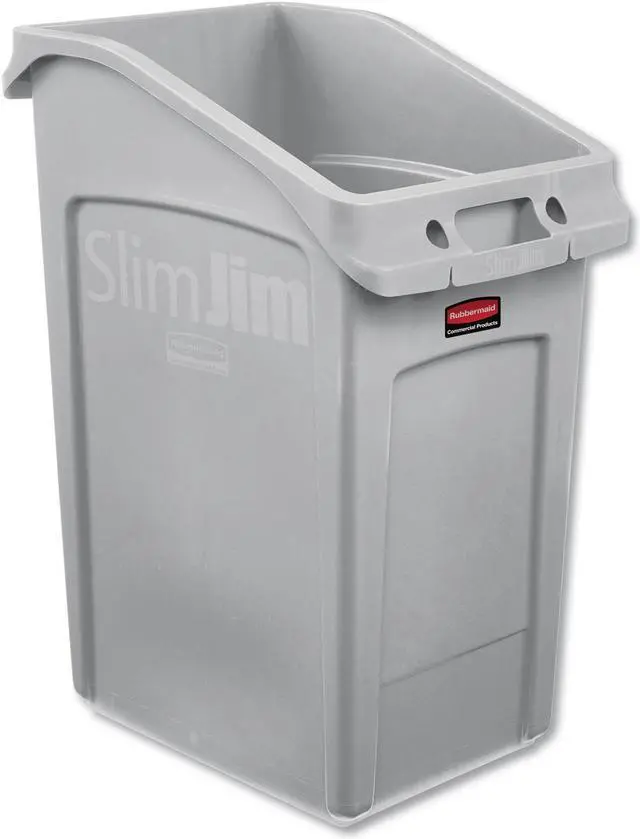 Alt view image 13 of 14 - Slim Jim Under-Counter Container, 23 gal, Polyethylene, Gray