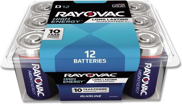 Alt view image 8 of 12 - Rayovac Alkaline Battery D 12/Pack 81312PPK