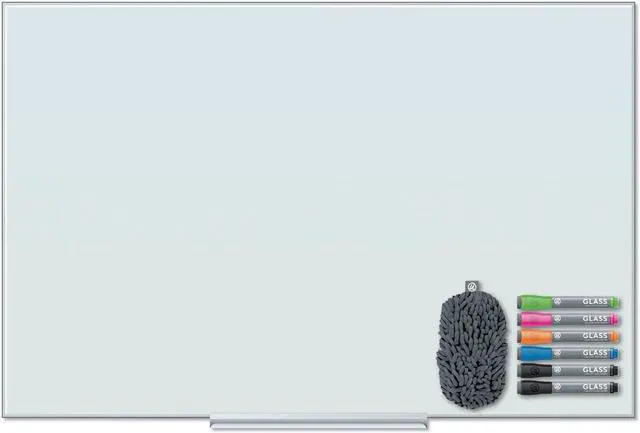 Main image of Floating Glass Dry Erase Board, 36 x 24, White 3975U0001