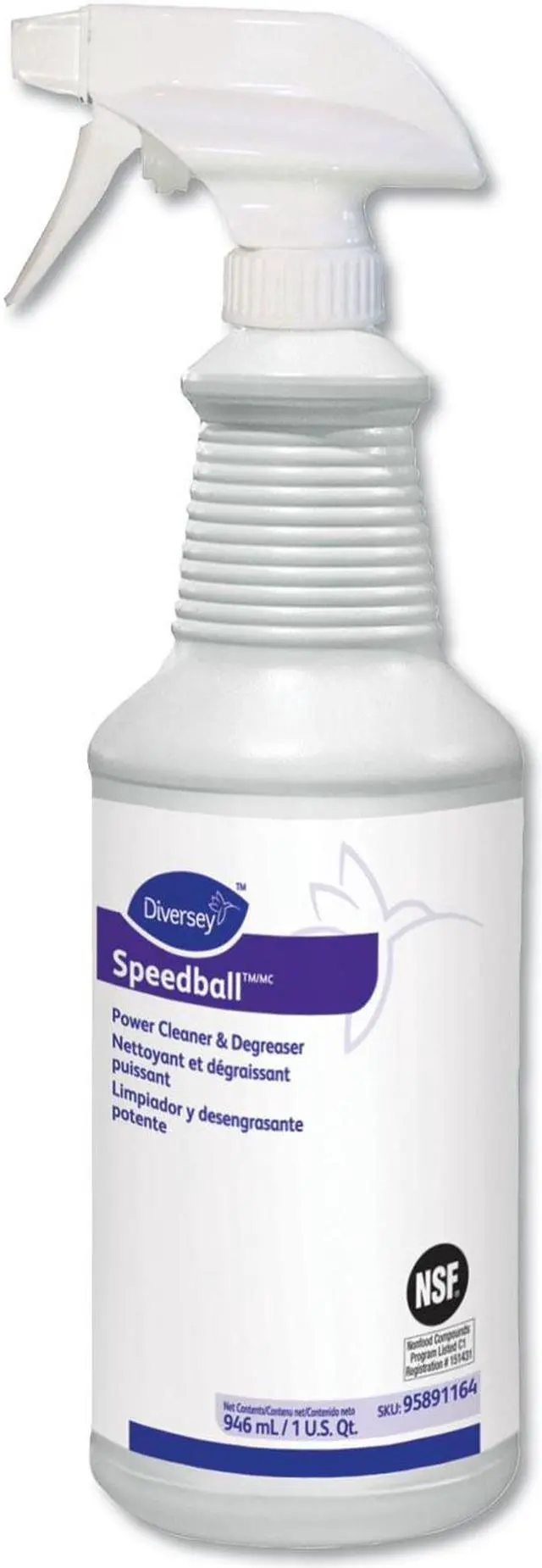 Alt view image 5 of 9 - Diversey 5891164 Speedball 2000 Heavy-Duty Cleaner, Citrus, Liquid, 1qt. Spray Bottle