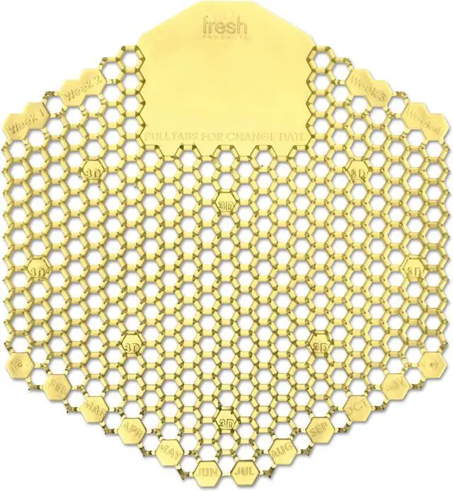 Alt view image 2 of 5 - Fresh Products WDS10CTF Wave Urinal Screen, Citrus, 10/Box