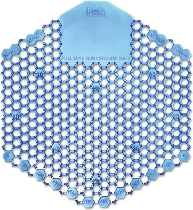 Alt view image 2 of 5 - Fresh Products 3WDS60CBLCT Wave 3D Urinal Deodorizer Screen, Yellow - Citrus