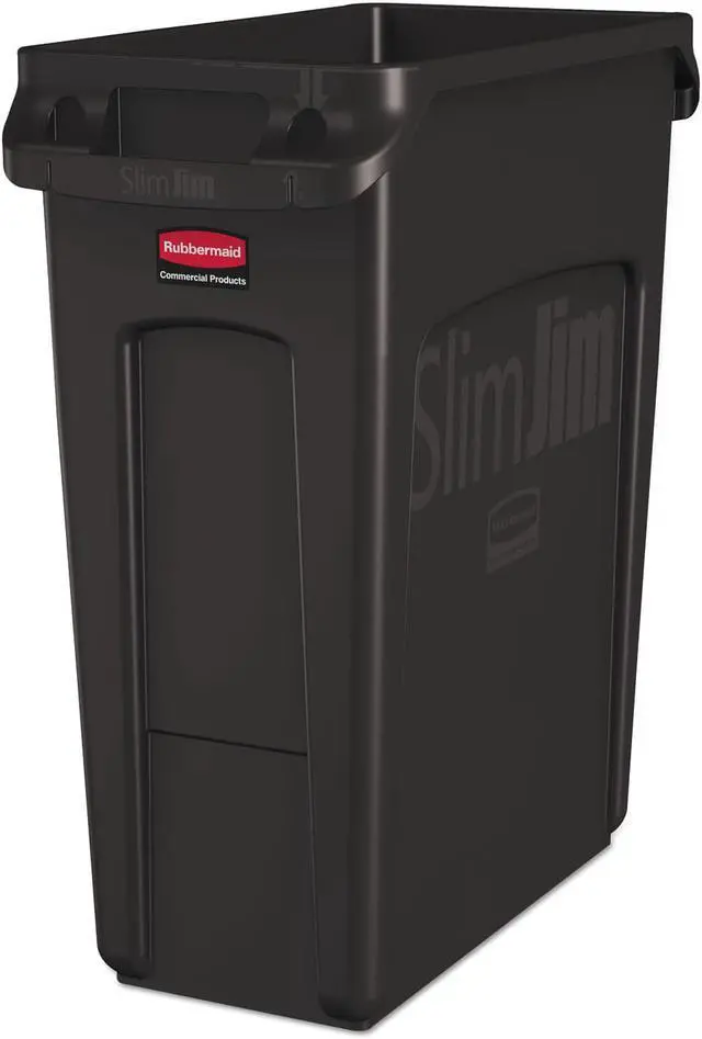 Alt view image 3 of 8 - RUBBERMAID COMMERCIAL 1955959 Slim Jim 16 gal Rectangular Slim-Profile Plastic