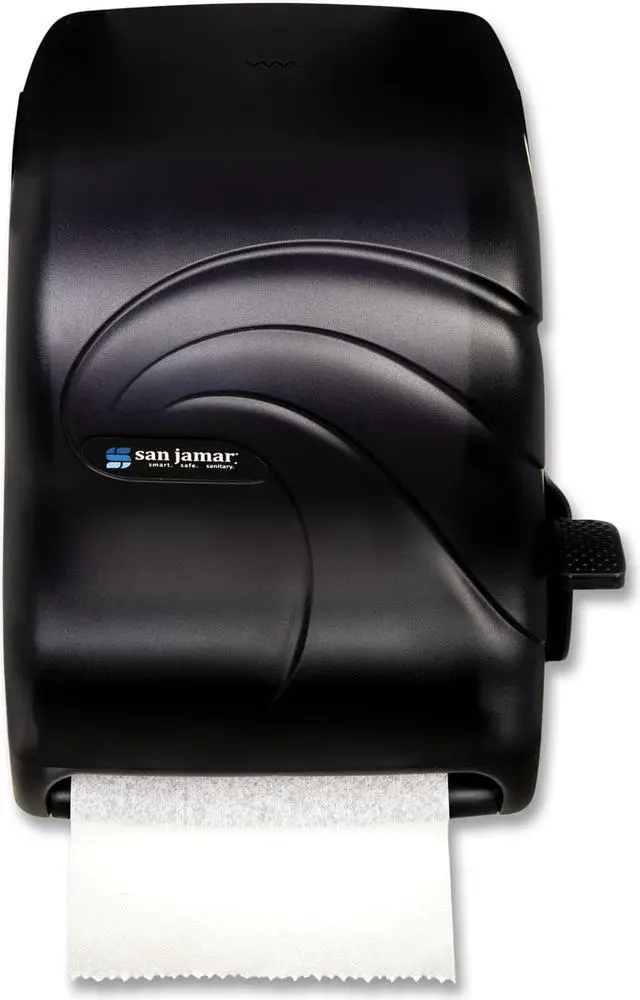 Alt view image 3 of 11 - San Jamar Lever Roll Towel Dispenser Oceans Black Pearl 12 15/16 x 9 1/4 x 16 1/2 T1190TBK
