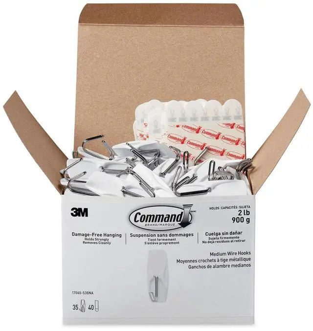 Alt view image 7 of 14 - Command Hook,Med,Wire,35pk 17065S35NA