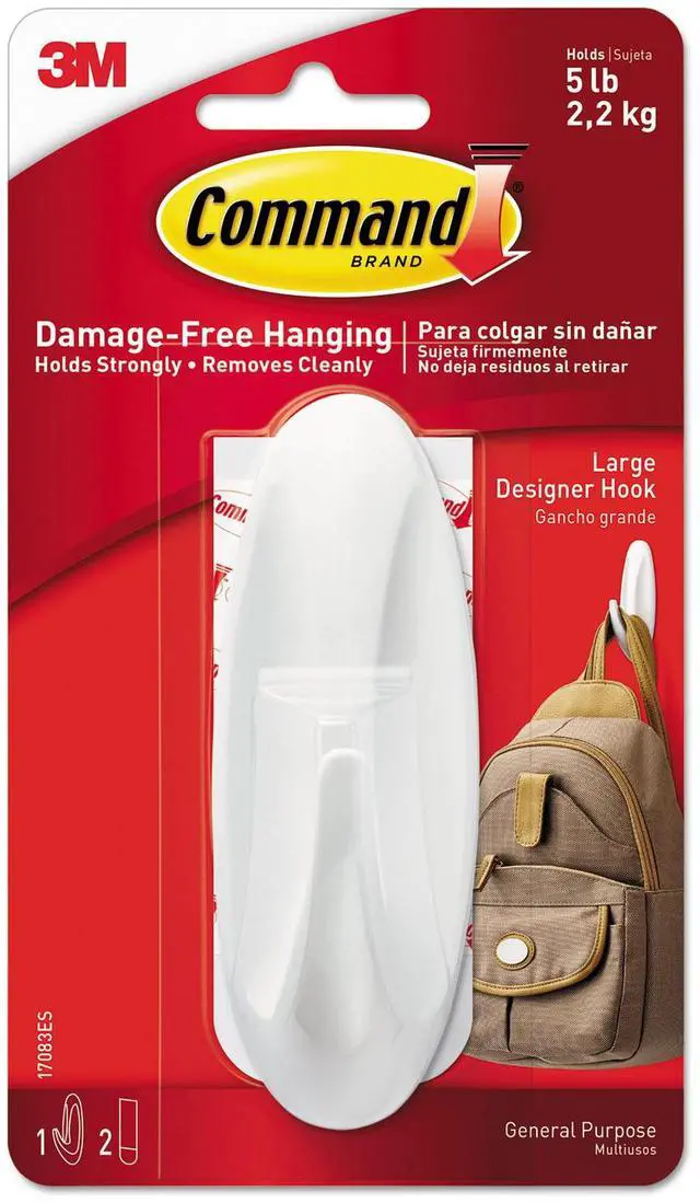 Alt view image 7 of 11 - 3M Command Wht Design Hook 17083ES Unit: EACH