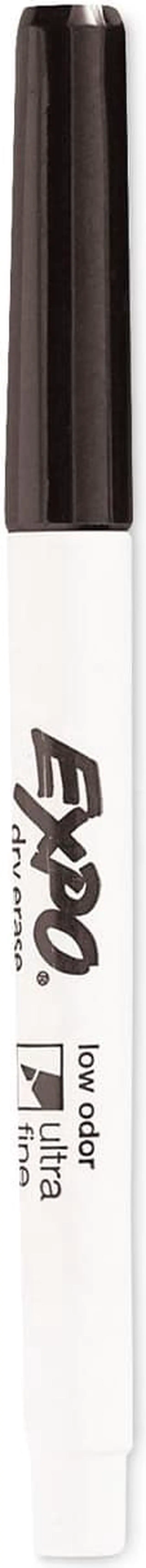 Alt view image 4 of 9 - EXPO Low-Odor Dry-Erase Marker Ultra Fine Point Black 4/Pack 1871774