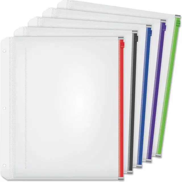 Alt view image 5 of 14 - Cardinal Expanding Zipper Binder Pocket 11 x 8 1/2 Assorted Colors 5/Pack 14650