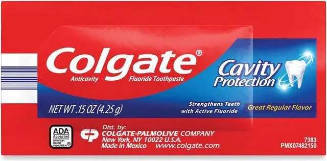Alt view image 4 of 4 - Colgate 50130 Cavity Protection Toothpaste, Regular Flavor, 0.15 Oz Tube, 1000/Carton