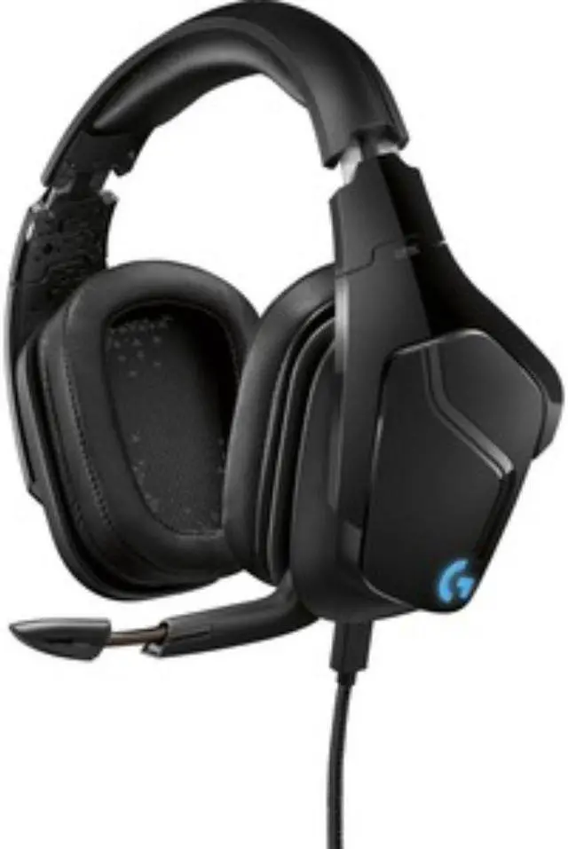 Alt view image 9 of 20 - Logitech - G935 Wireless 7.1 Surround Sound Over-the-Ear Gaming Headset for PC with LIGHTSYNC RGB Lighting - Black/Blue