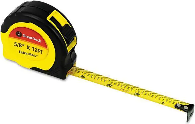 Alt view image 3 of 6 - Great Neck ExtraMark Power Tape 5/8" x 12ft Steel Yellow/Black 95007