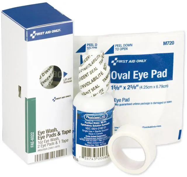Main image of First Aid Only First Aid Kit,Refill,Green-Misc,4 Comp  FAE-6022
