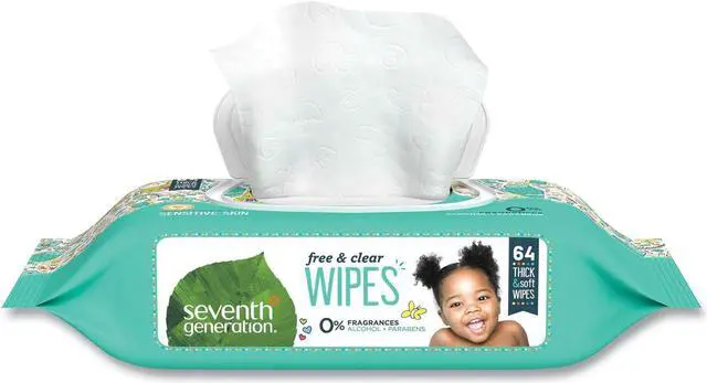 Alt view image 18 of 20 - Seventh Generation Baby Wipes - Free and Clear - 64 Count Diapers and Wipes