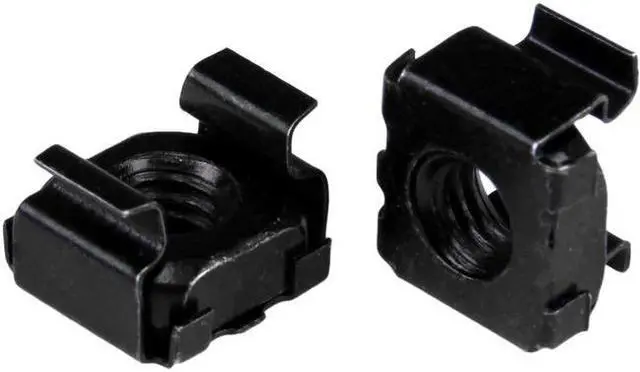 Alt view image 2 of 3 - StarTech.com M6 Cage Nuts - 50 Pack, Black - M6 Mounting Cage Nuts for Server Rack & Cabinet - Cage Nut - Steel - Black - 1 Pack