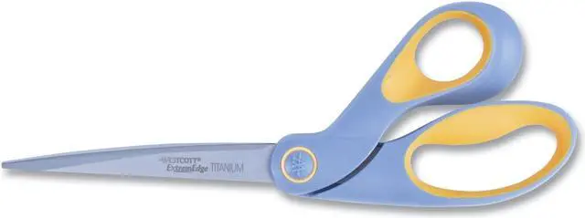 Alt view image 3 of 6 - Acme United 14669 9   Titanium Bonded Bent Handle Scissors  Gray 3/Pk