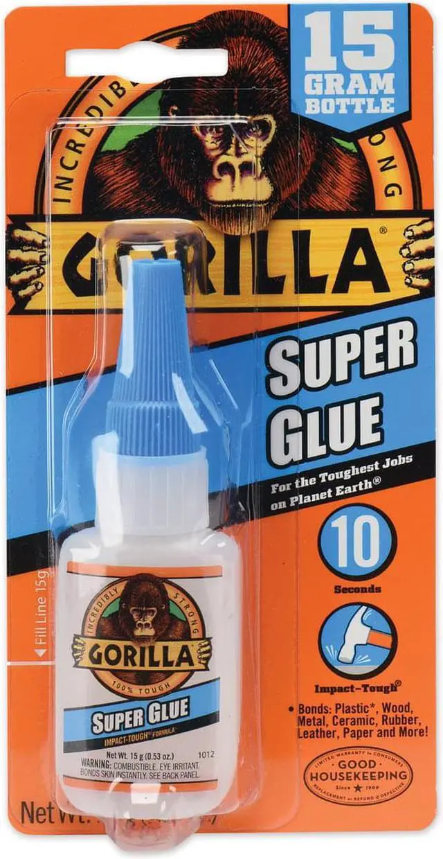 Alt view image 4 of 14 - Gorilla Super Glue 15G Bottle GORILLA PVC CEMENT LLC Super Glue 7805002