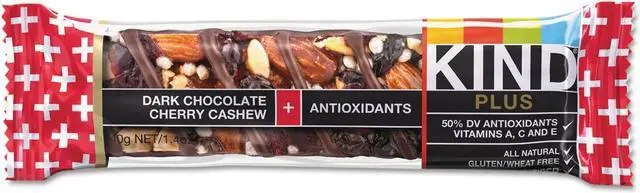Alt view image 2 of 4 - Kind Plus Dark Chocolate Cherry Cashew + Antioxidants 12 bars