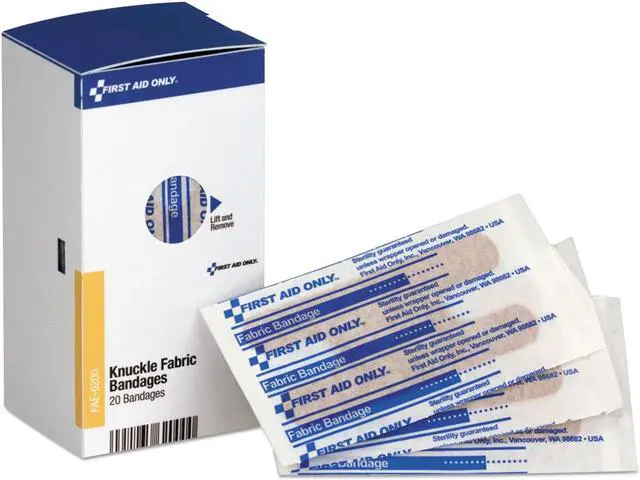 Alt view image 5 of 10 - First Aid Only FAE6200 Refill For Smartcompliance Gen Business Cabinet, Knuckle Fabric Bandages,20/Bx