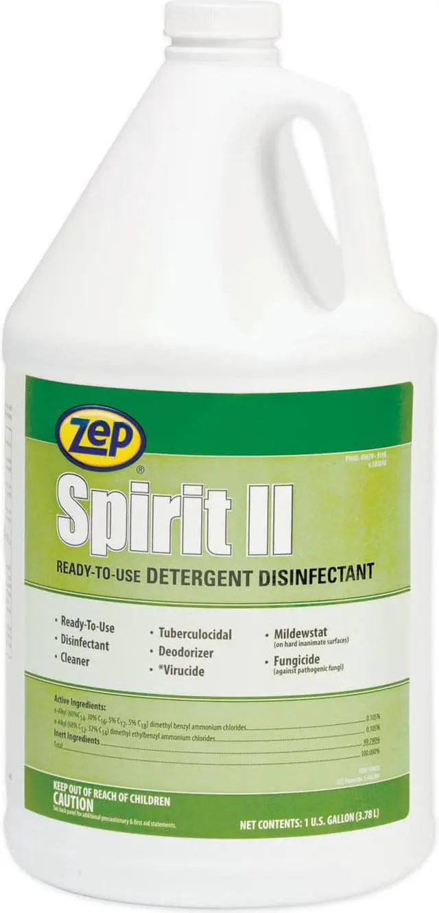 Alt view image 2 of 3 - Spirit II Ready-to-Use Disinfectant, Citrus Scent, 1 gal Bottle, 4/Carton 67923