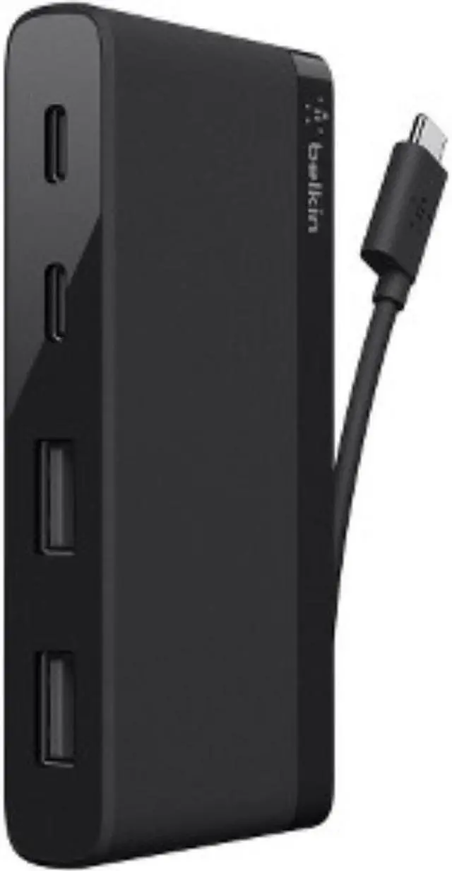 Alt view image 2 of 5 - Belkin USB-C 4-Port Mini Hub (For Business / Bag & Label)
