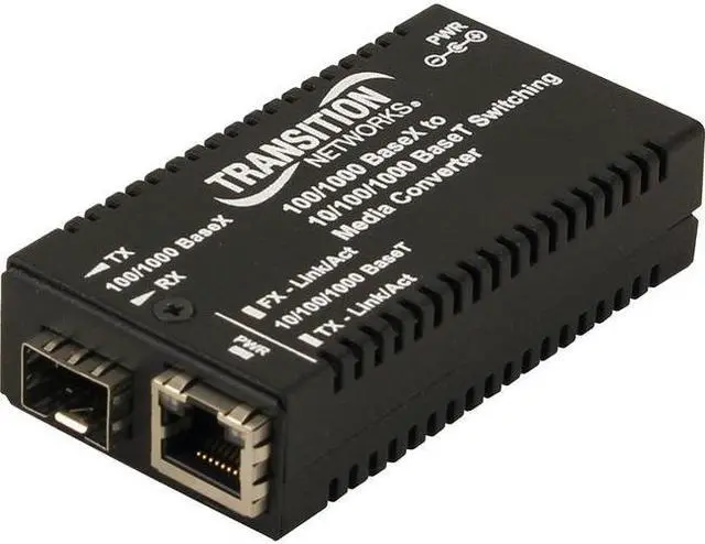 Alt view image 2 of 10 - Transition Networks M/GE-xSW-SFP-01-xx-UxX Transceiver/Media Converter