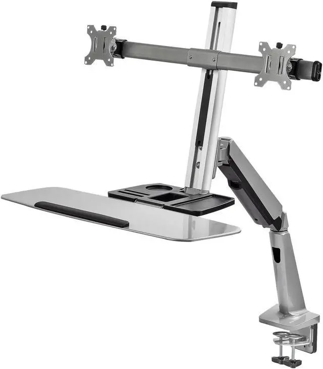 Alt view image 3 of 17 - Siig Mounting Arm For Monitor Keyboard - Silver