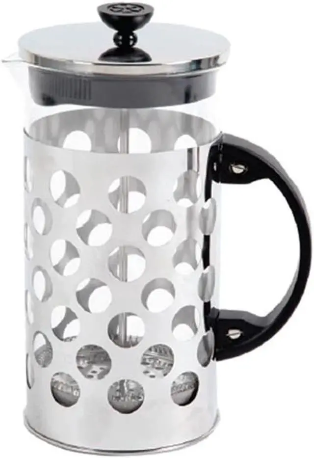 Alt view image 3 of 10 - Mr. Coffee Table Ware - 1 quart Coffee Press - Glass Carafe, Stainless Steel Filter, Stainless Steel Lid - Brewing - Dishwasher Safe - Black, Stainless Steel