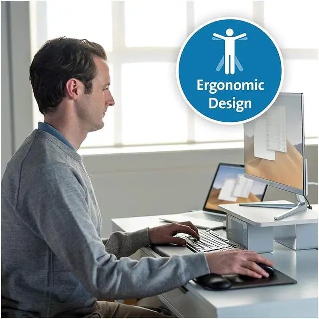 Alt view image 7 of 13 - Kensington WarmView Wellness Monitor Stand with Ceramic Heater K55464NA