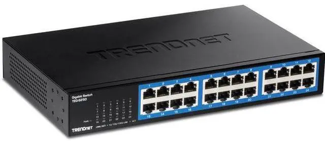 Alt view image 8 of 16 - TRENDnet 24-Port Gigabit Desktop Switch, TEG-S25D, 24  x Gigabit RJ-45 Ports, 48Gbps Switching Capacity,  Fanless Design, Metal Enclosure, Internal Power Supply,  Lifetime Protection, Black