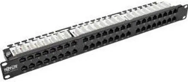 Alt view image 13 of 14 - TRIPP LITE N052-048-1U 48-Port 1U Rack-Mount High-Density UTP 110-Type Patch Panel, RJ45 Ethernet, 568B, Cat5/5e